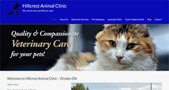 Desktop Screenshot of hillcrestanimalclinic.net